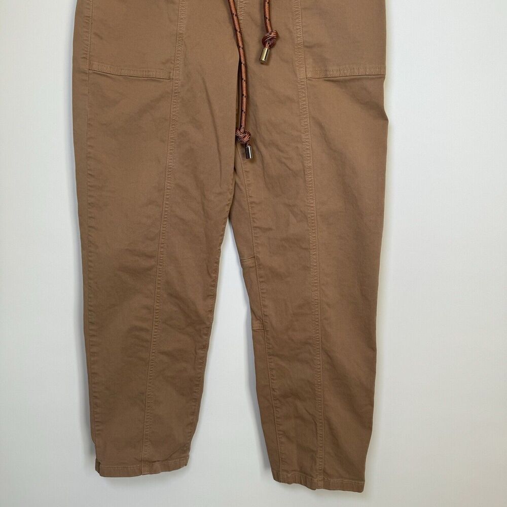 Veronica Beard Pants Womens 29 Karter Straight Leg High Rise Camel Patch Pockets - Picture 8 of 16